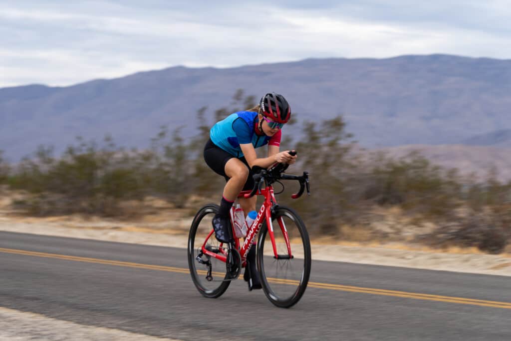 Caroline keeping cool in the 24 hour wolrd championships